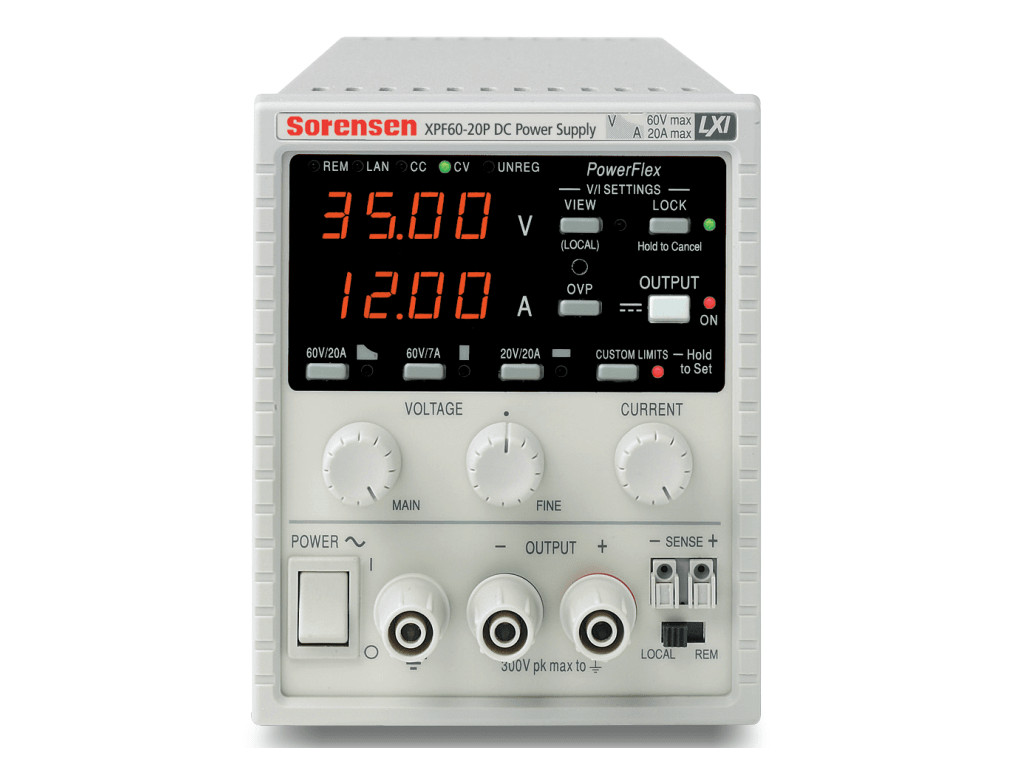 Sorensen XPF60-20SP - Single Channel DC Power Supply (60V/20A); with RS-232, USB