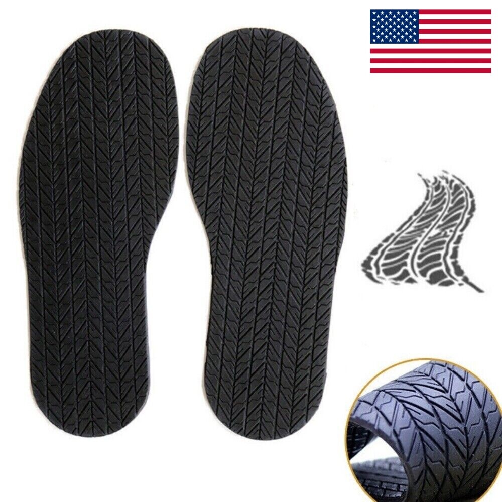 Quality Rubber Stick on Soles Heal Anti-Slip Wearable Grip Shoes Repair Black