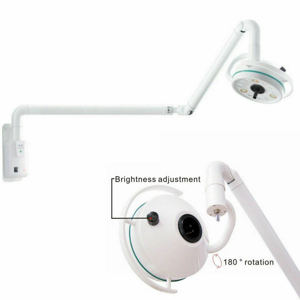 USA Dental Medical 36W Wall-Mounted LED Exam Light Shadowless Lamp KD-2012B-1