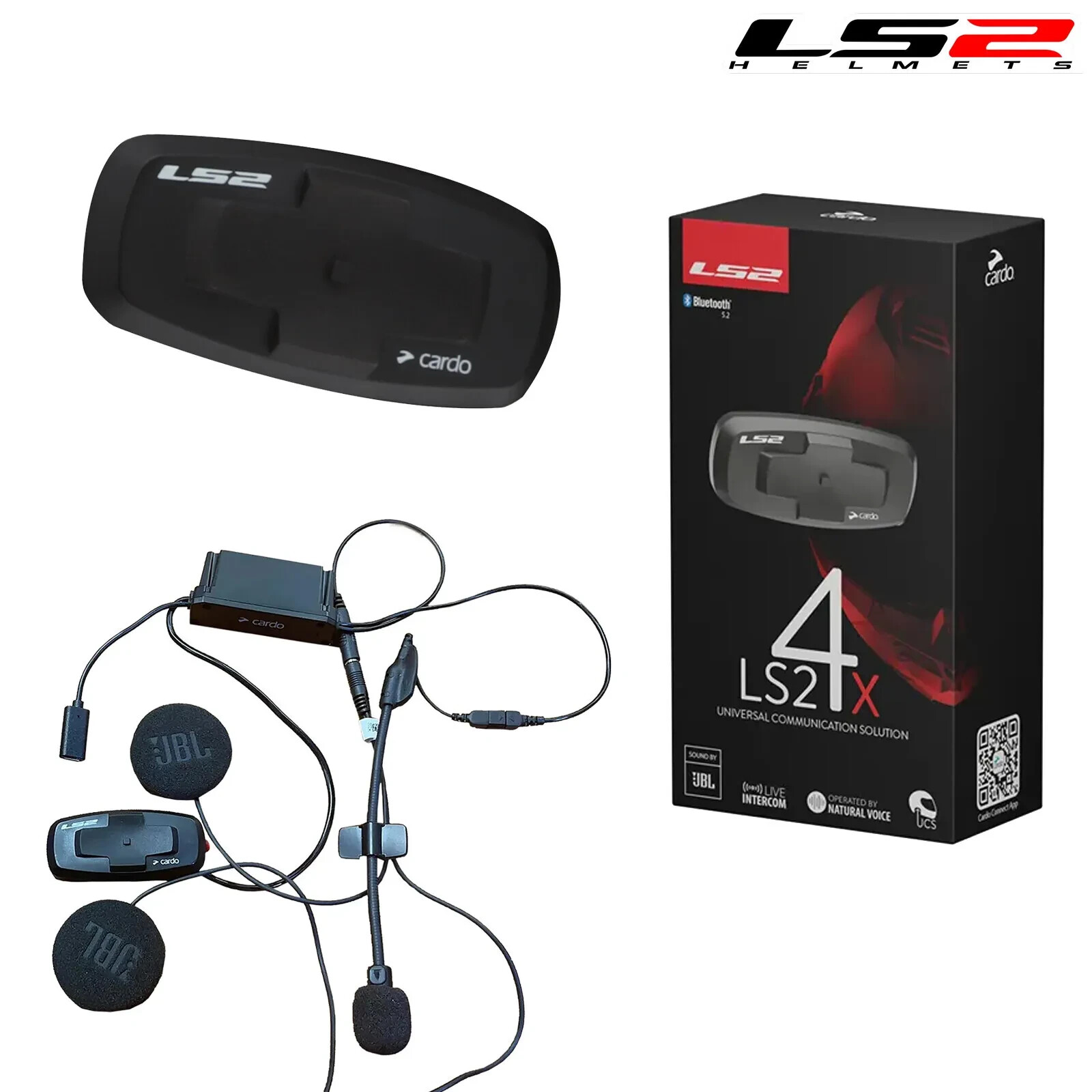 LS2 4X CARDO BLUETOOTH INTERCOM Motorbike Helmet Audio Intercom Headset