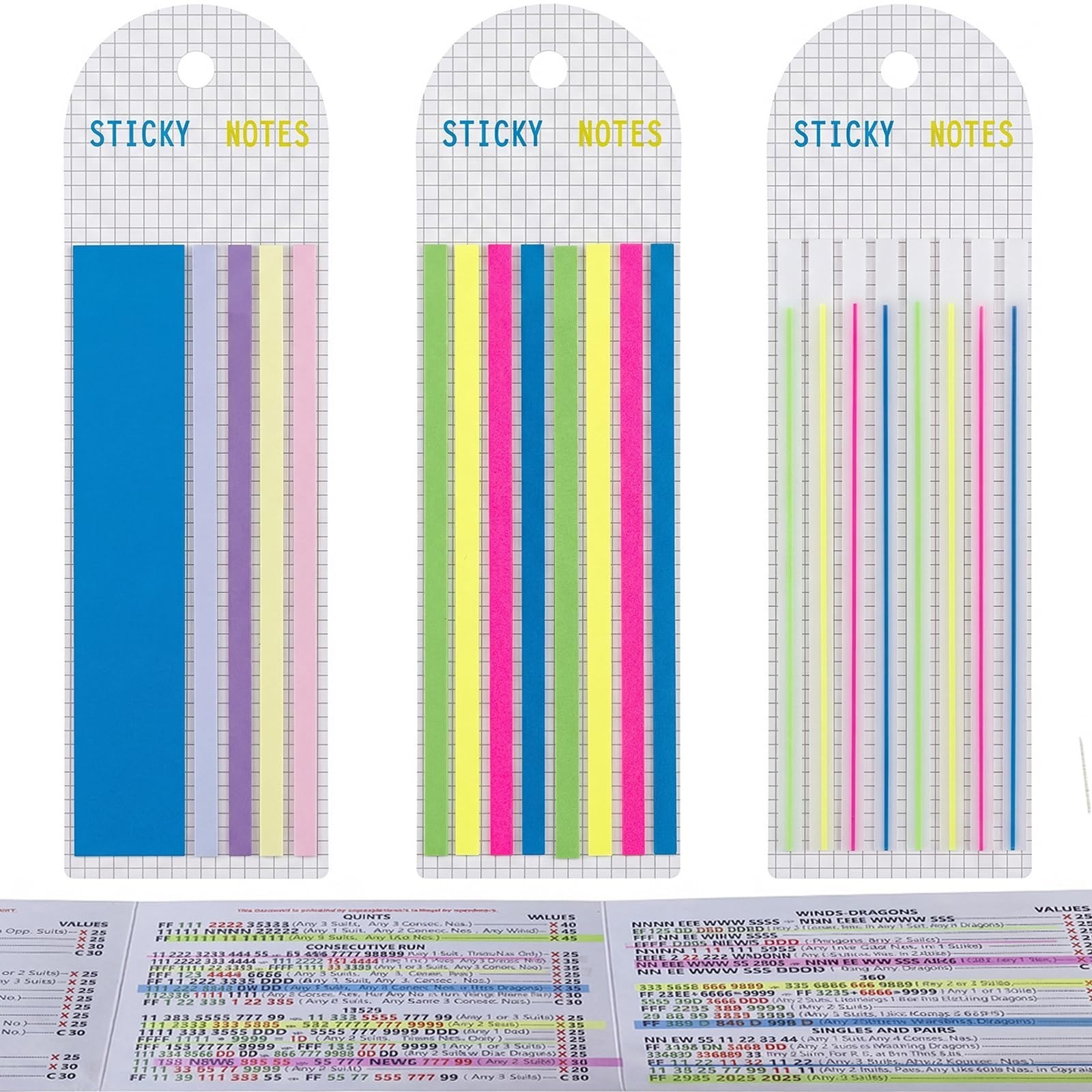 320 PCS Mahjong Card Highlighter Tape - Writable & Reusable Markers