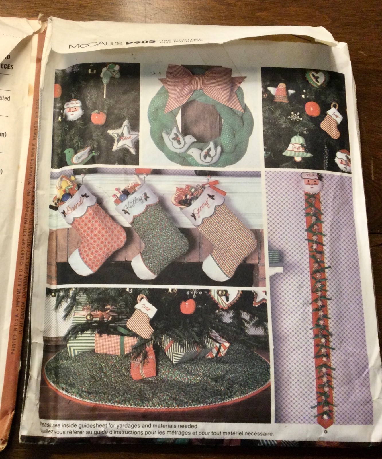 VTG McCall's CRAFT & Simplicity Apron Patterns X-Mas Ornaments, Wreath Scrunchie