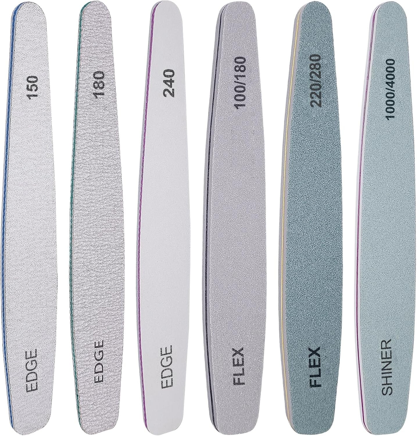 Nail File and Buffer Set, 6 Pcs Professional Nail File Kit for Acrylic and
