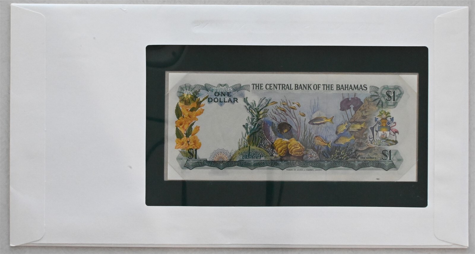 Bahamas 1981 Dollar Bank of all nations. 25 Cents stamp canc RC0572 Fish combine