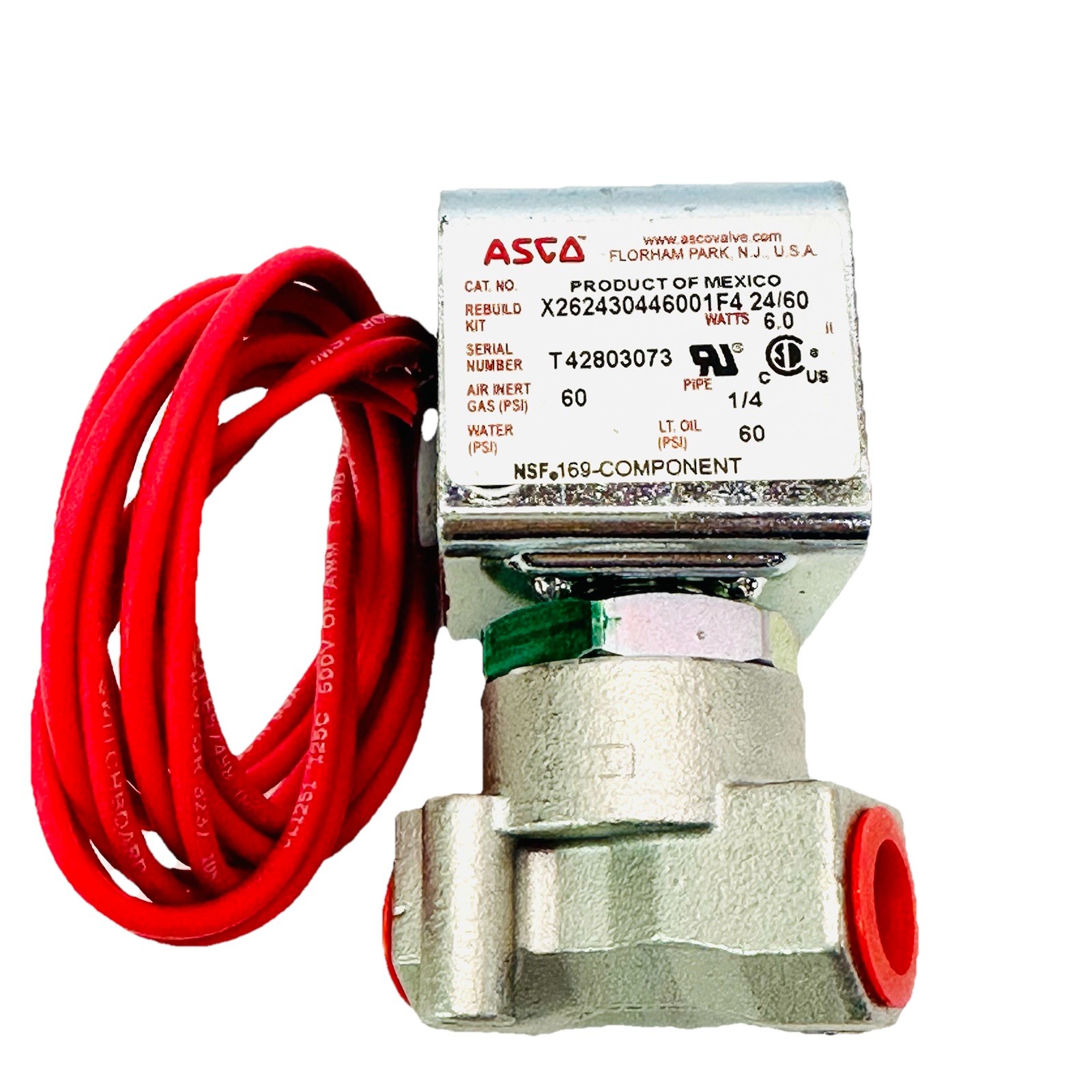 Solenoid Valve 24V 60Hz 1/4" NPT X262430446001F4