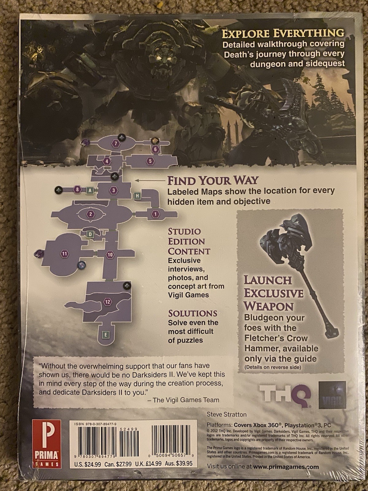 Prima Games Darksiders II Studio Edition Strategy Guide 2012 Factory Sealed