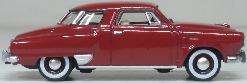 NEW Oxford Diecast Vehicles 1/87 HO car 1950 Studbaker Coupe in Comanche Red