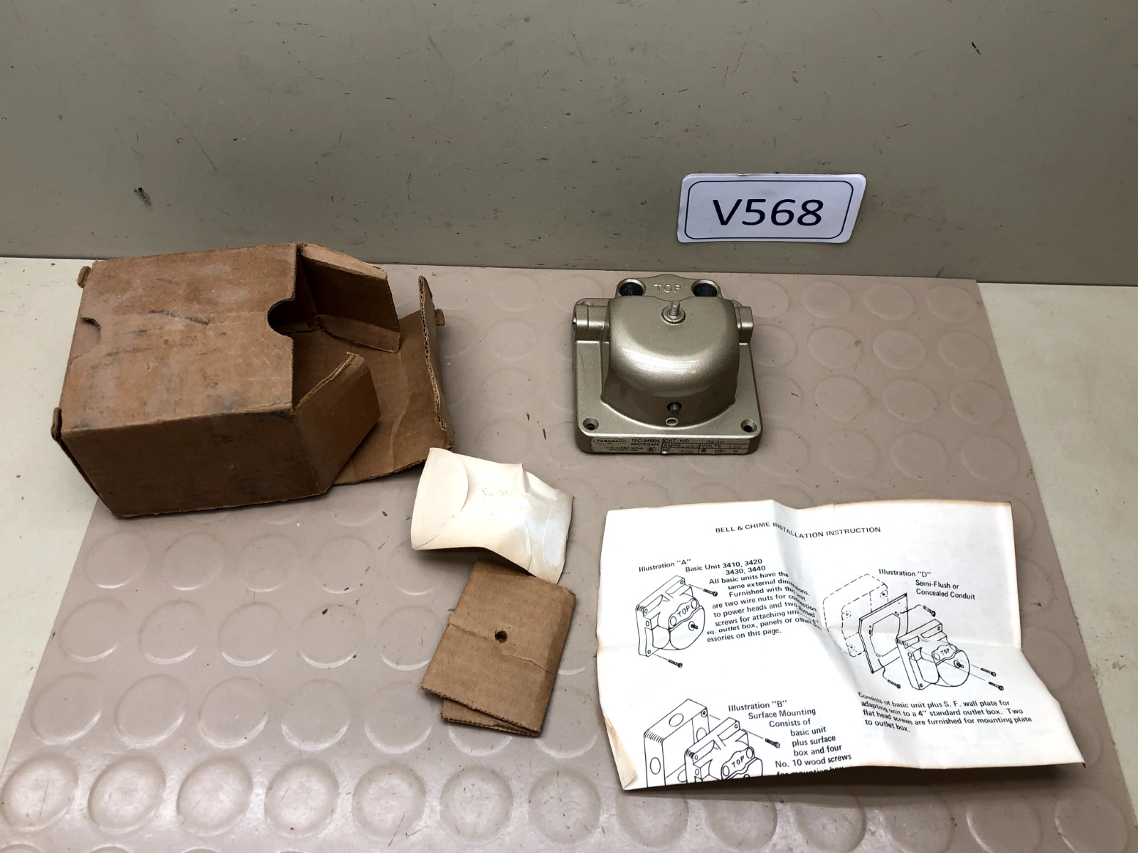 Faraday 3430 120V Alarm Bell New Old Stock