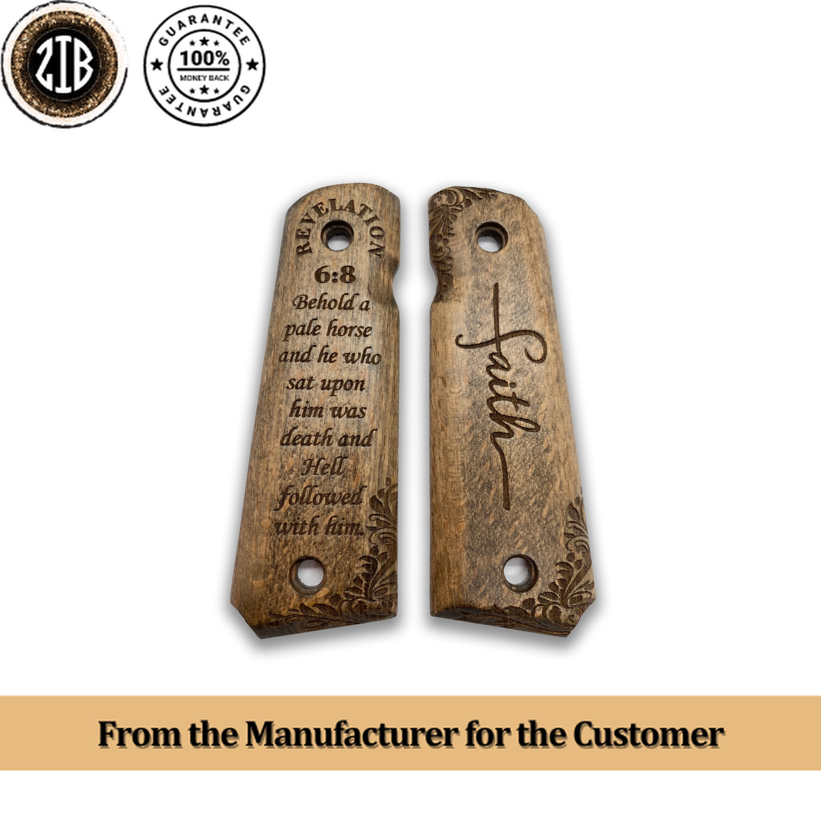 ZIB GRIPS Colt 1911 Grips Full Size 1911(Government/Commander)REVELATION 6-8 No3