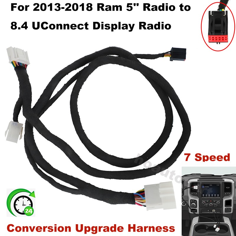Conversion Harness Upgrade For 2013-2018 Ram Truck to 8.4 UConnect Display Radio