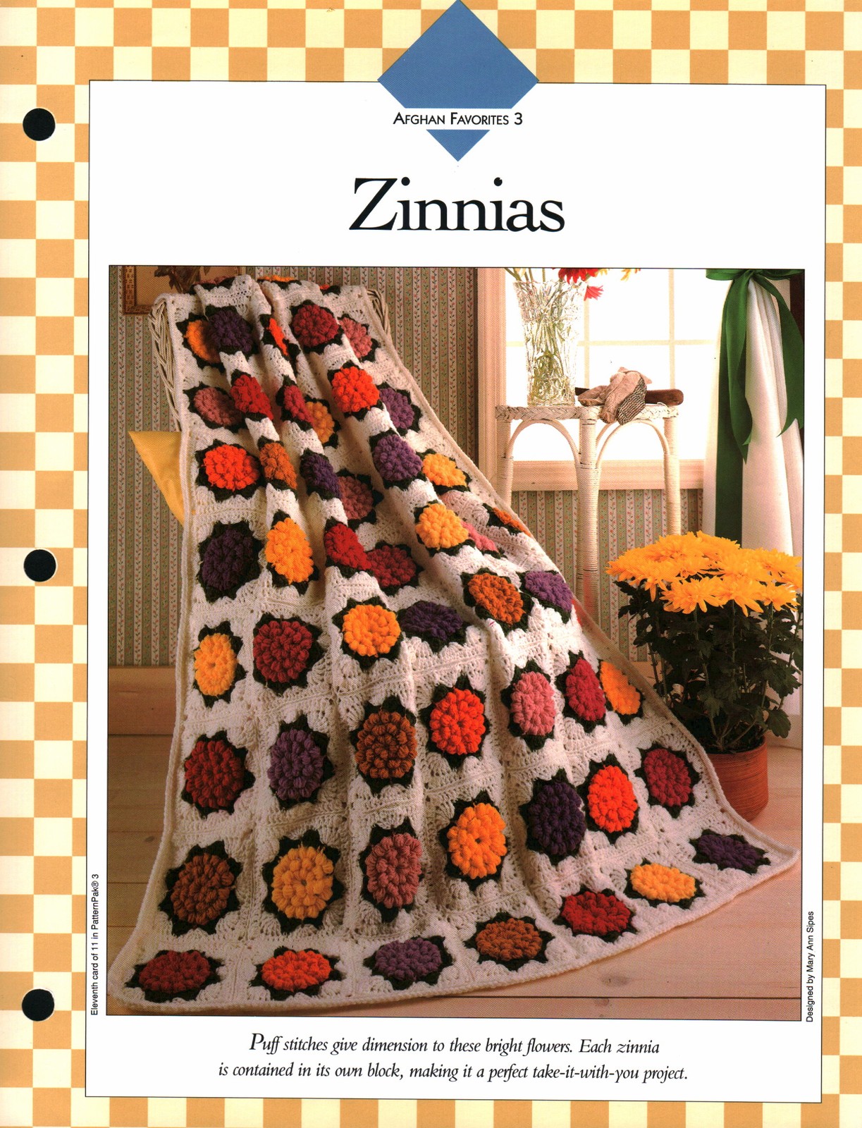 Zinnias Afghan - Afghan Favorites 3 | Vanna Crochet Faves 85030-K