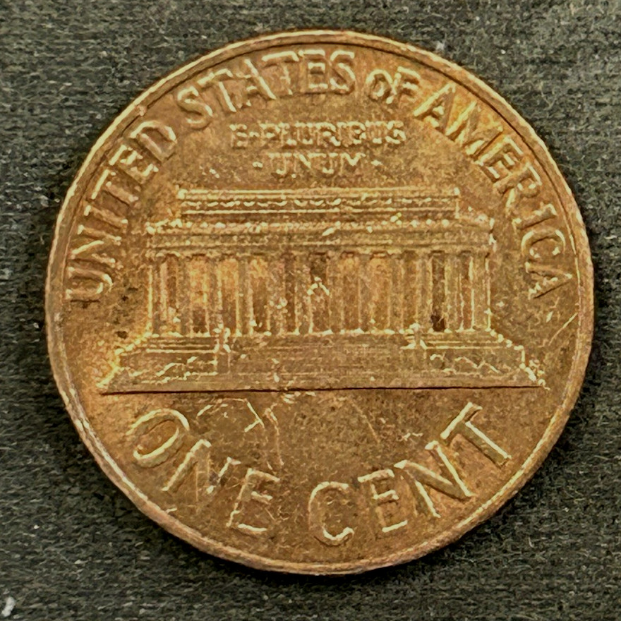 1959 D Die Chip Reverse Top of Right Column