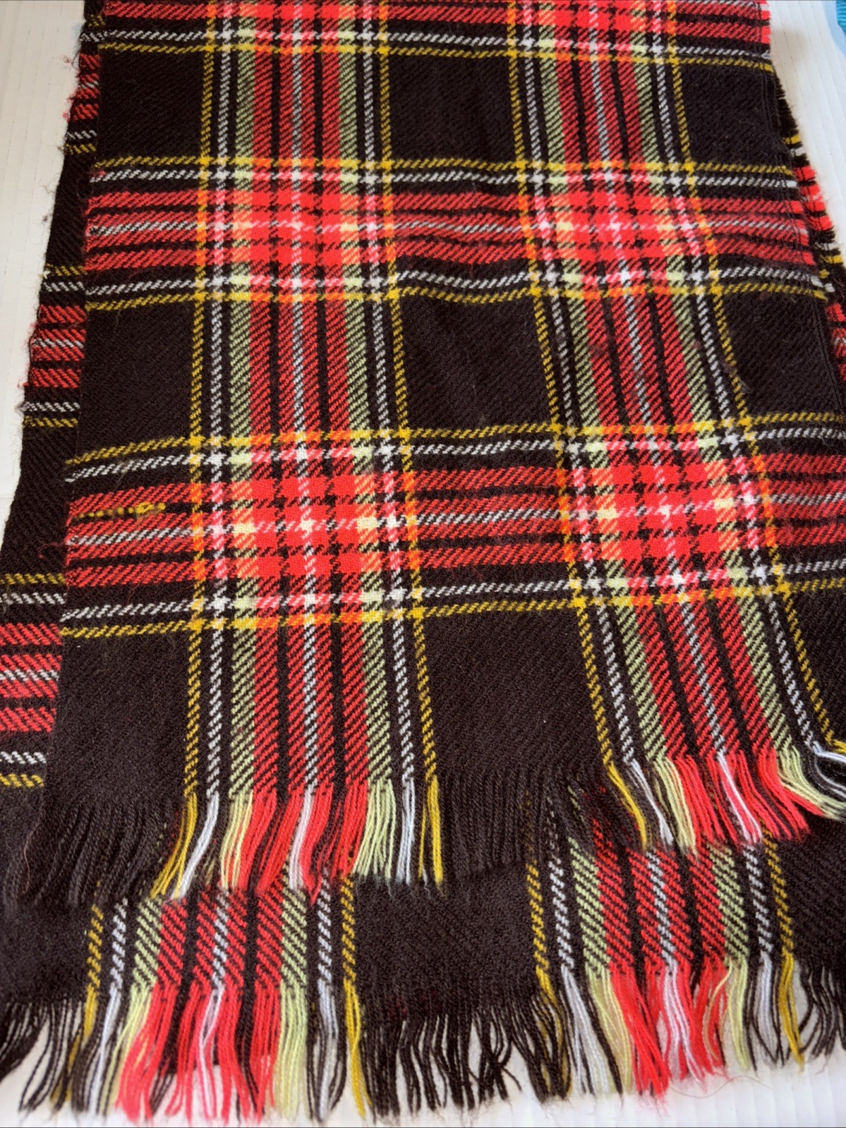 J Crew Brown Plaid Scarf Retro 70s Look Fall Winter Geek School Fashion Preppy