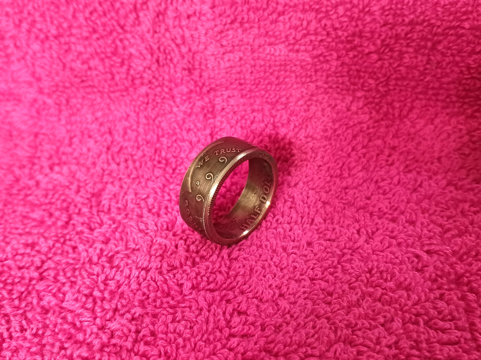 1999 Kennedy Half Dollars  size 11- 1/2  coin ring  handmade mixed metals (A)