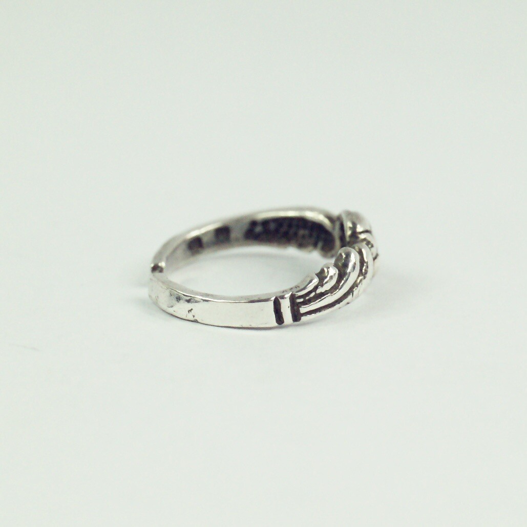 sterling silver soccer ball ring or toe ring size 2.5 adjustable