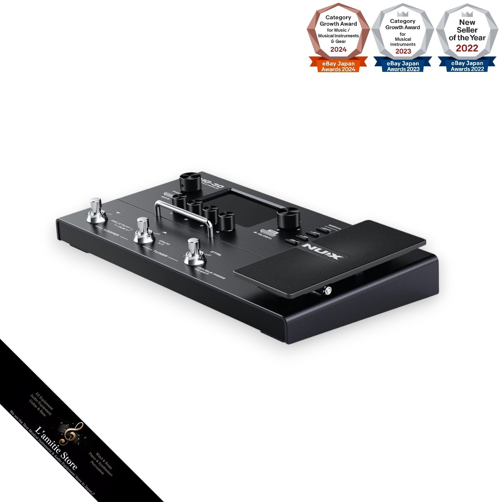 NUX MG-30 Versatile Modeler Multi Effects Micro Guitar Pedal Processor MG30 JP