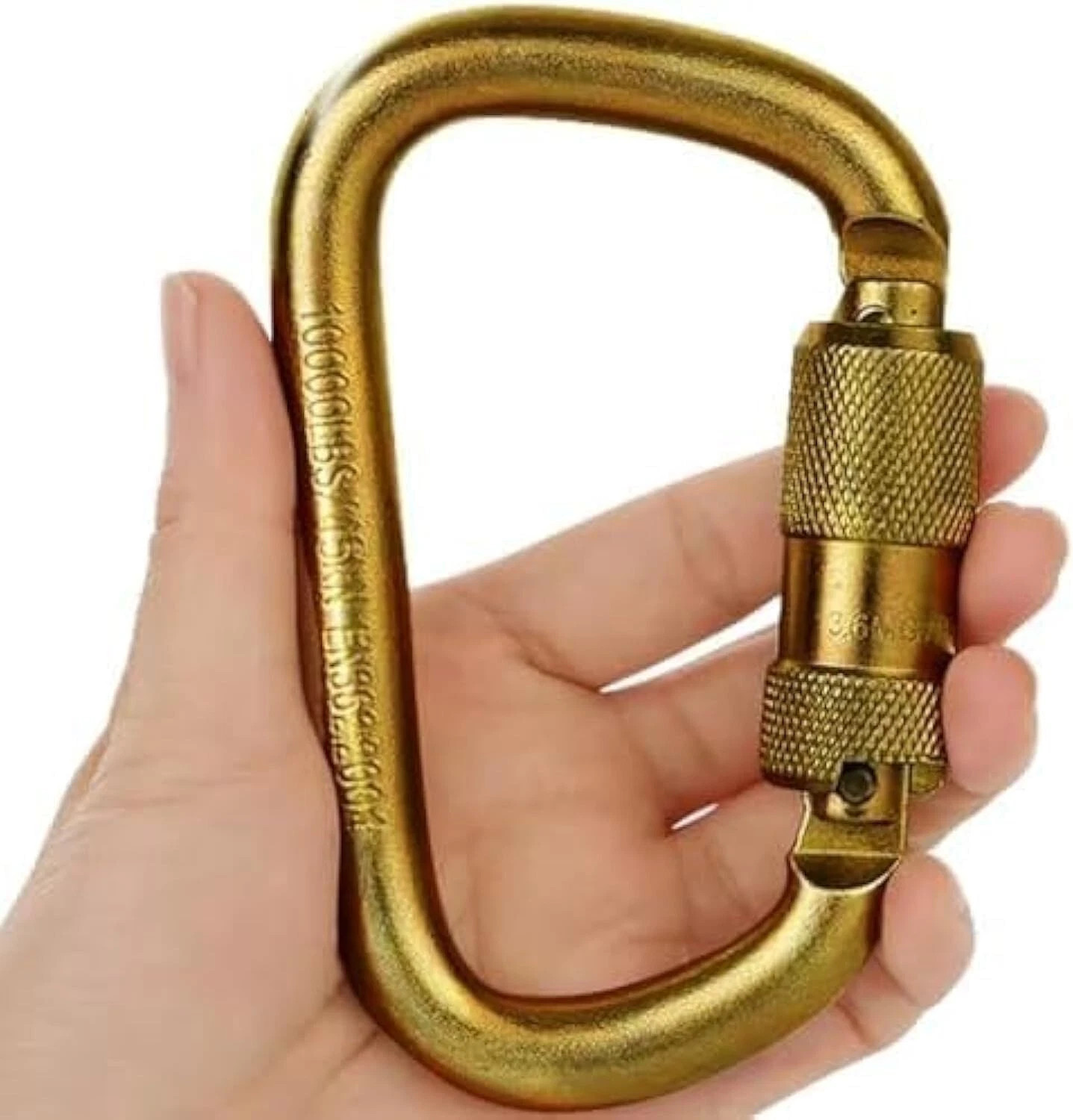 Heavy Duty Alloy Steel Auto-Locking Climbing Carabiner 45KN Twist Lock Carabiner