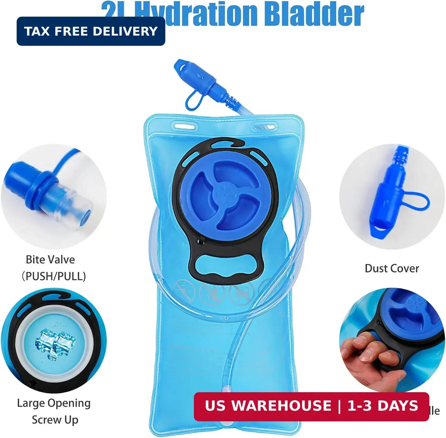 Zavothy Hydration Backpack with 2L Hydration Bladder Water Backpack for Hiking H