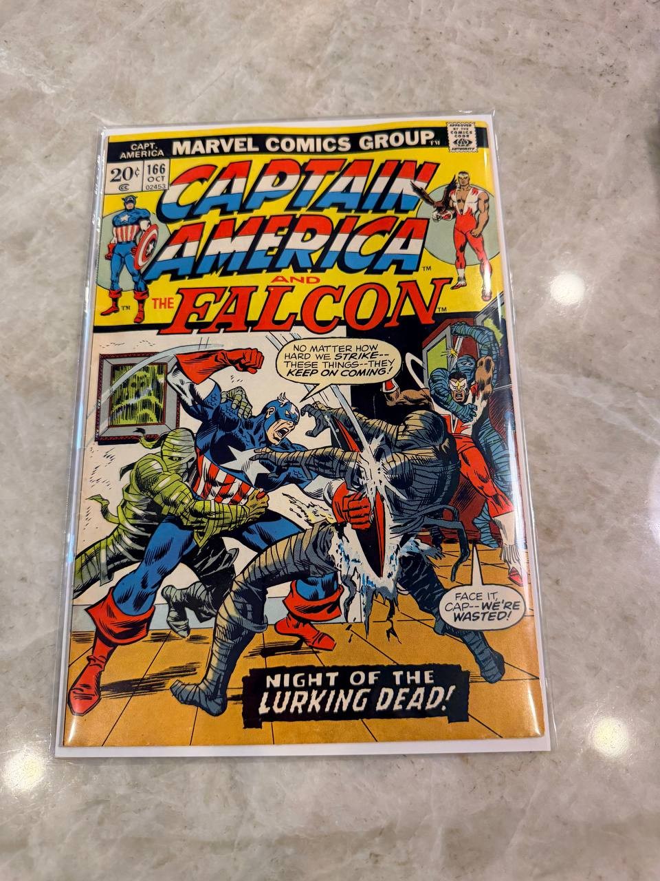 Captain America Falcon #166 1973 Marvel Comic Bronze Age F-VG Night Lurking Dead