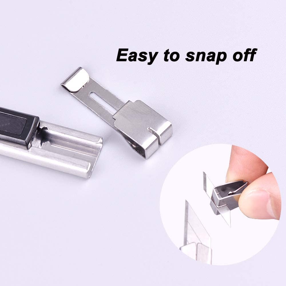 9Mm Snap off Utility Knife 3 Pack High Hardness Retractable Box Cutters with 30
