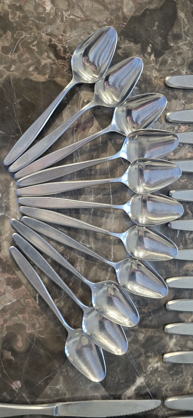 41 Pc Easterling RHINELAND Stainless Flatware Set MCM Japan Embassy Classic