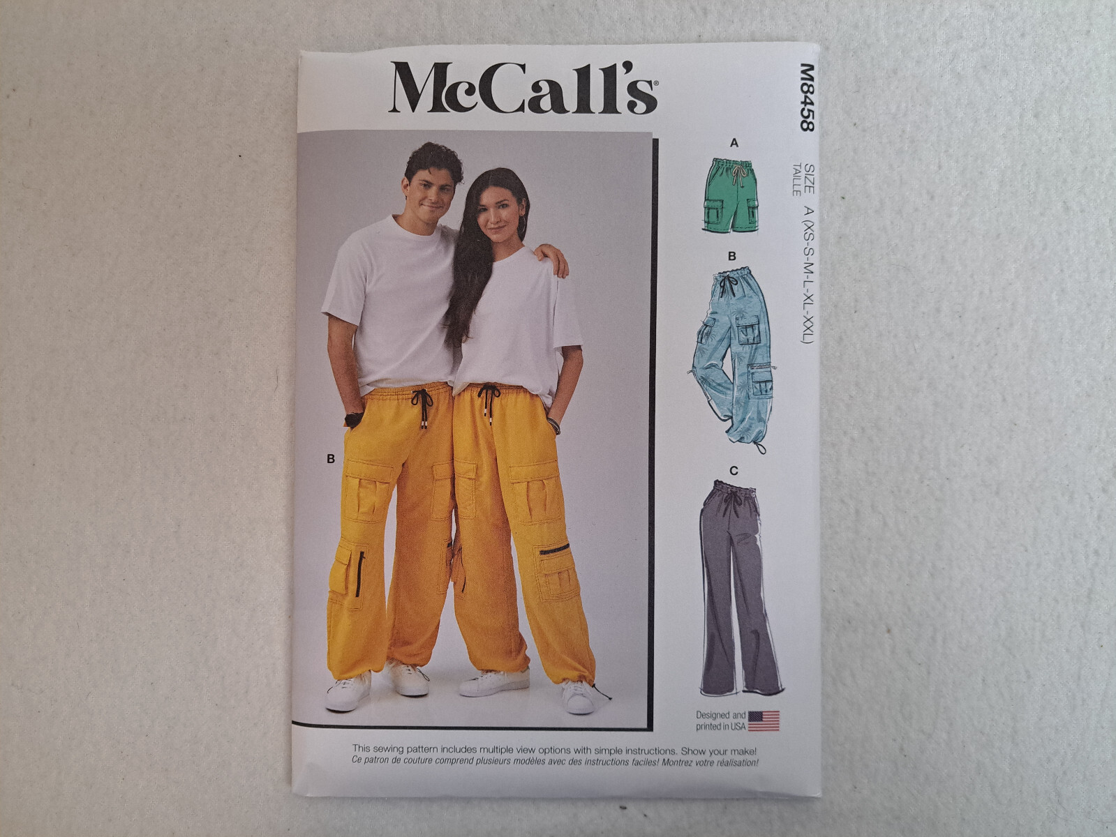 McCall's Pattern - Unisex Pull-On Shorts & Pants (XS-XL) #M8458 - Uncut