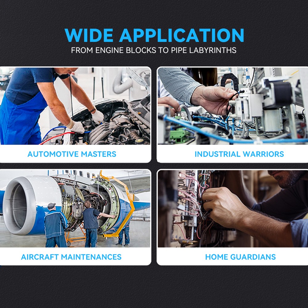 SCOPIX 4-Way 360° Articulating Borescope Endoscope with light Inspection Camera