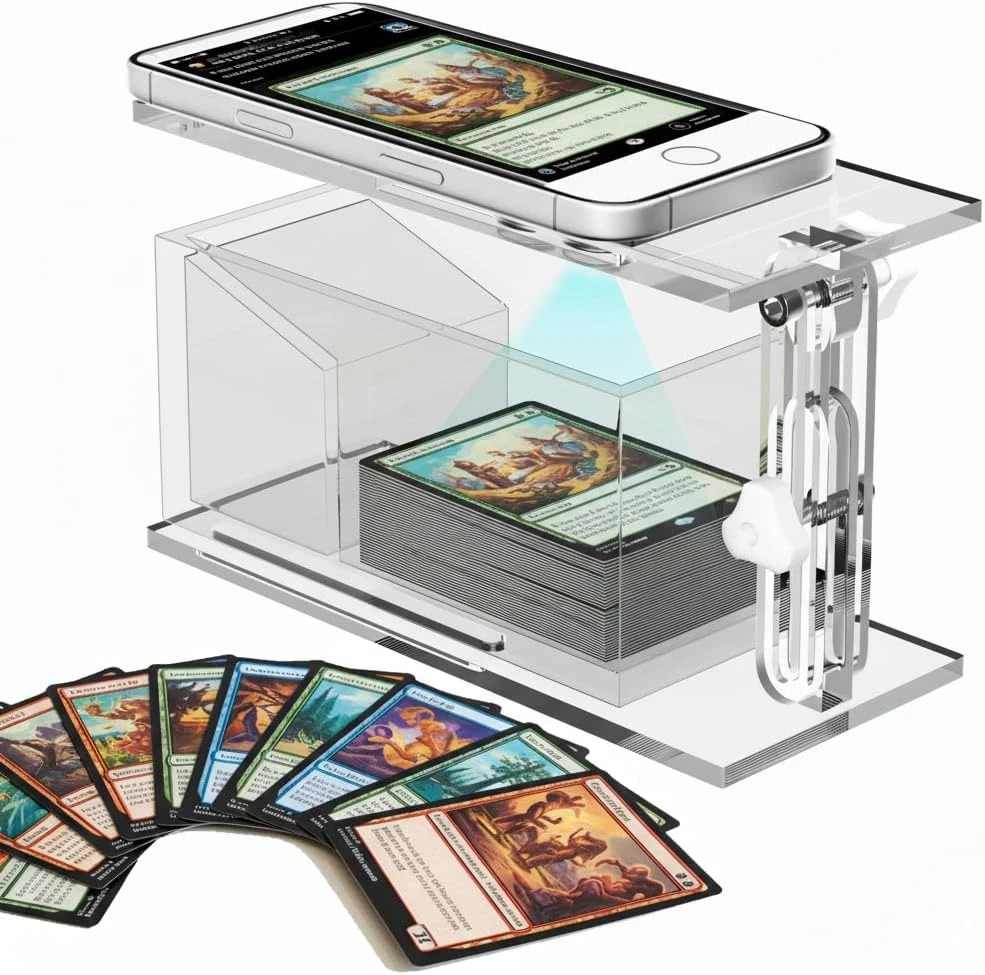 Adjustable Height Trading Card Scanner – MTG & TCG Card Scanner Stand, Sha