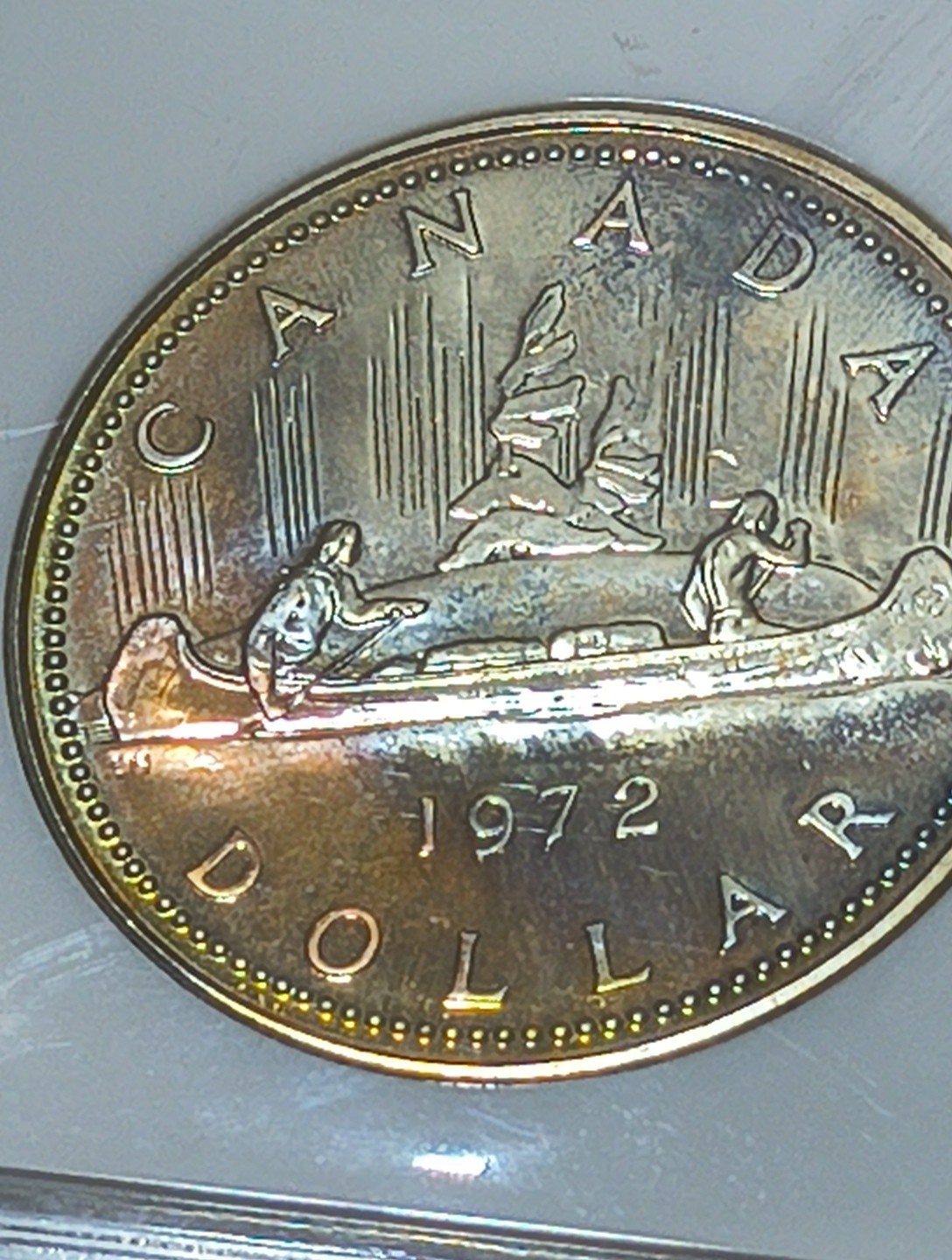 1972 Silver Canada Voyageur Dollar PCGS PF MS66- Reverse Toner