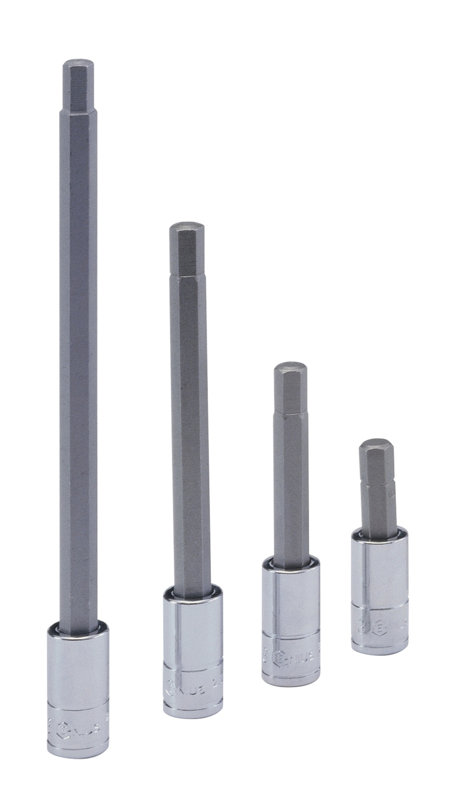 Genius Tools 1/4" Dr. 4mm Hex Bit Socket, 45mmL - 208+2134