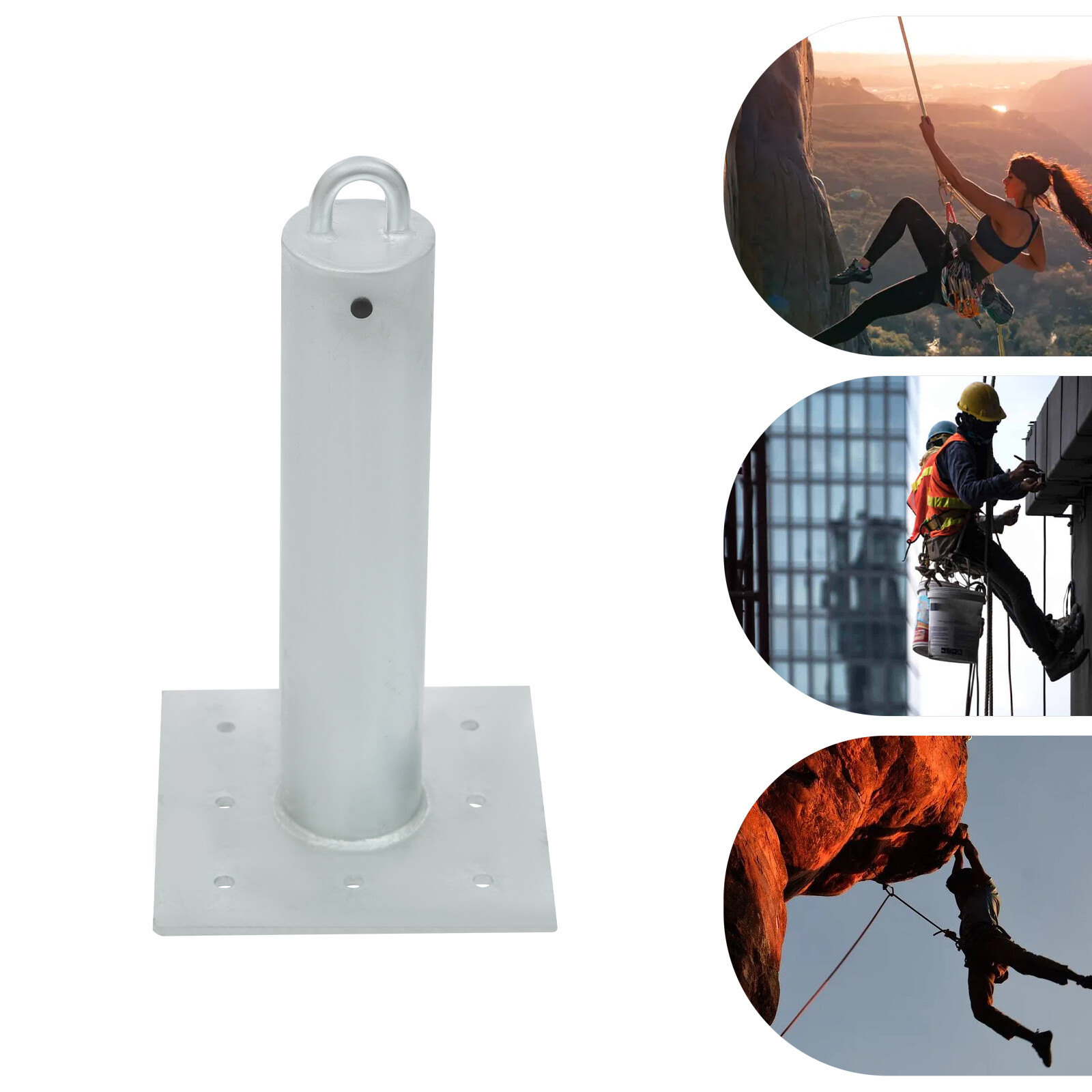 Frontline 18" Commercial Roof Anchor with 8 Holes for Aerial Safety