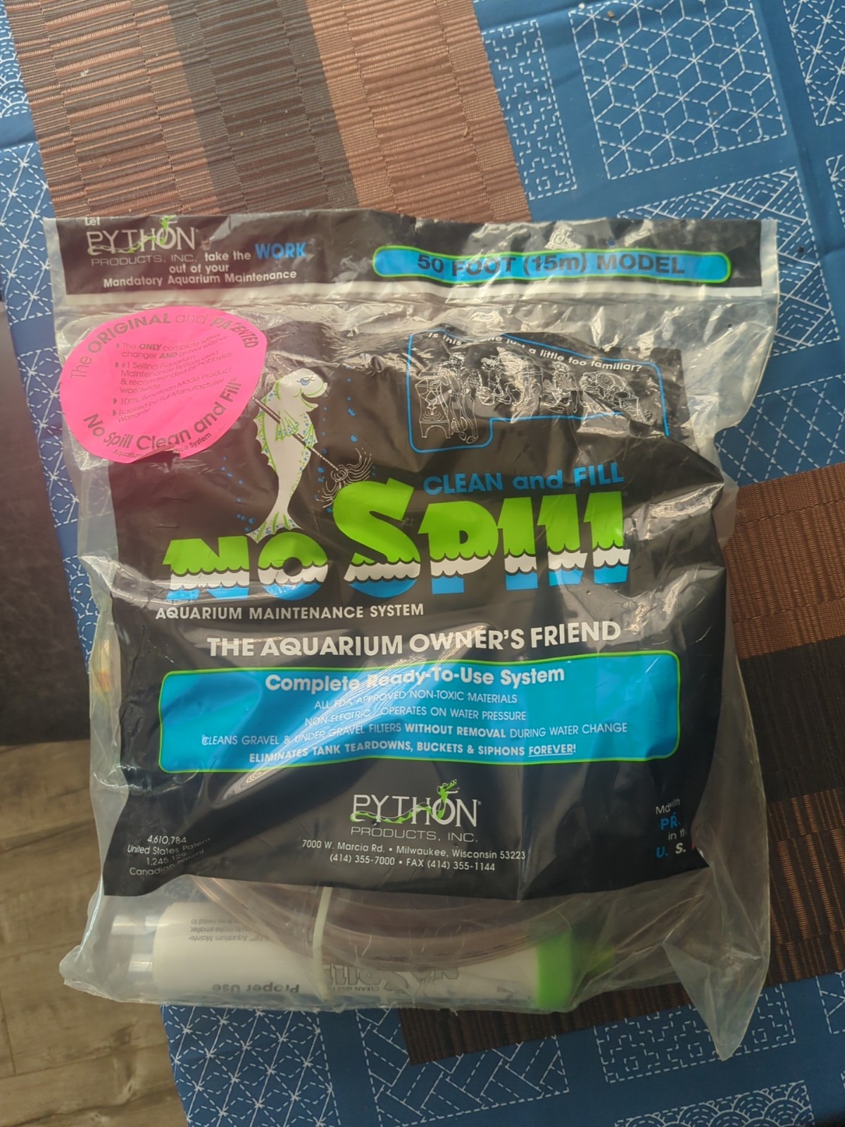 Python 50-Feet No Spill Clean And Fill Gravel Vacuum Aquarium Maintenance Kit