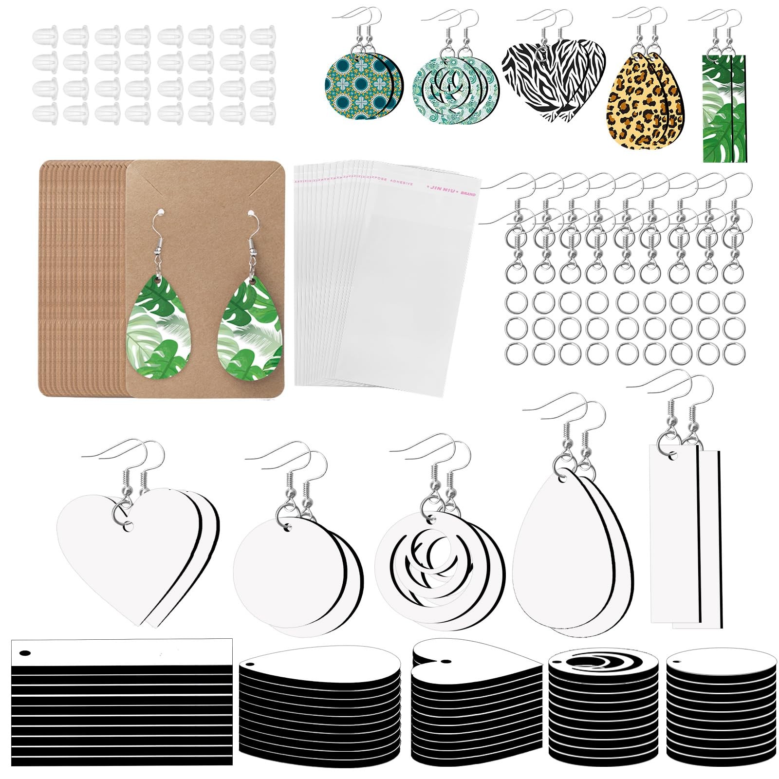 1250 Pieces Sublimation Earring Blanks Bulk DIY Jewelry Craft Making Kit with...