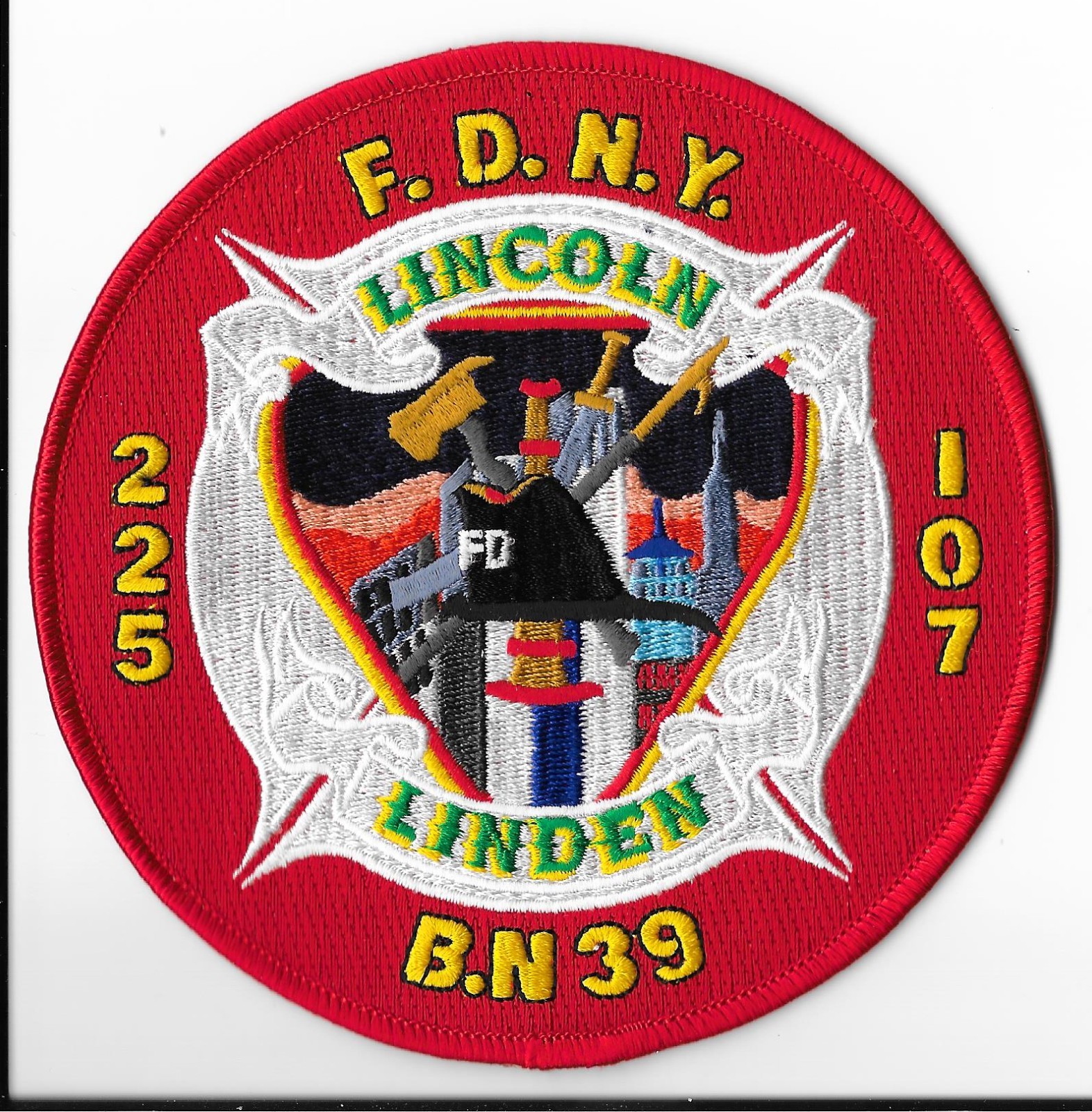 New York Fire Department (FDNY) Engine 225 Ladder 107 Battalion 39 Patch V1