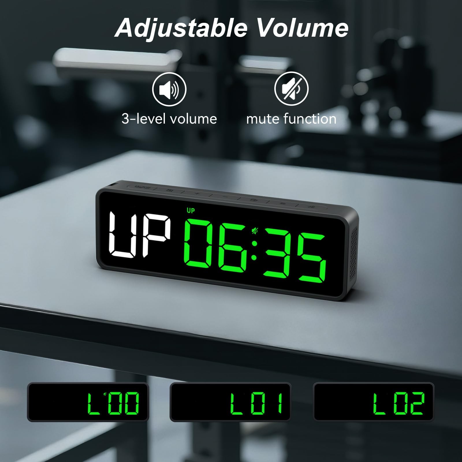 Portable Gym Timer: Small Fiteness Digital Clock Remote Control