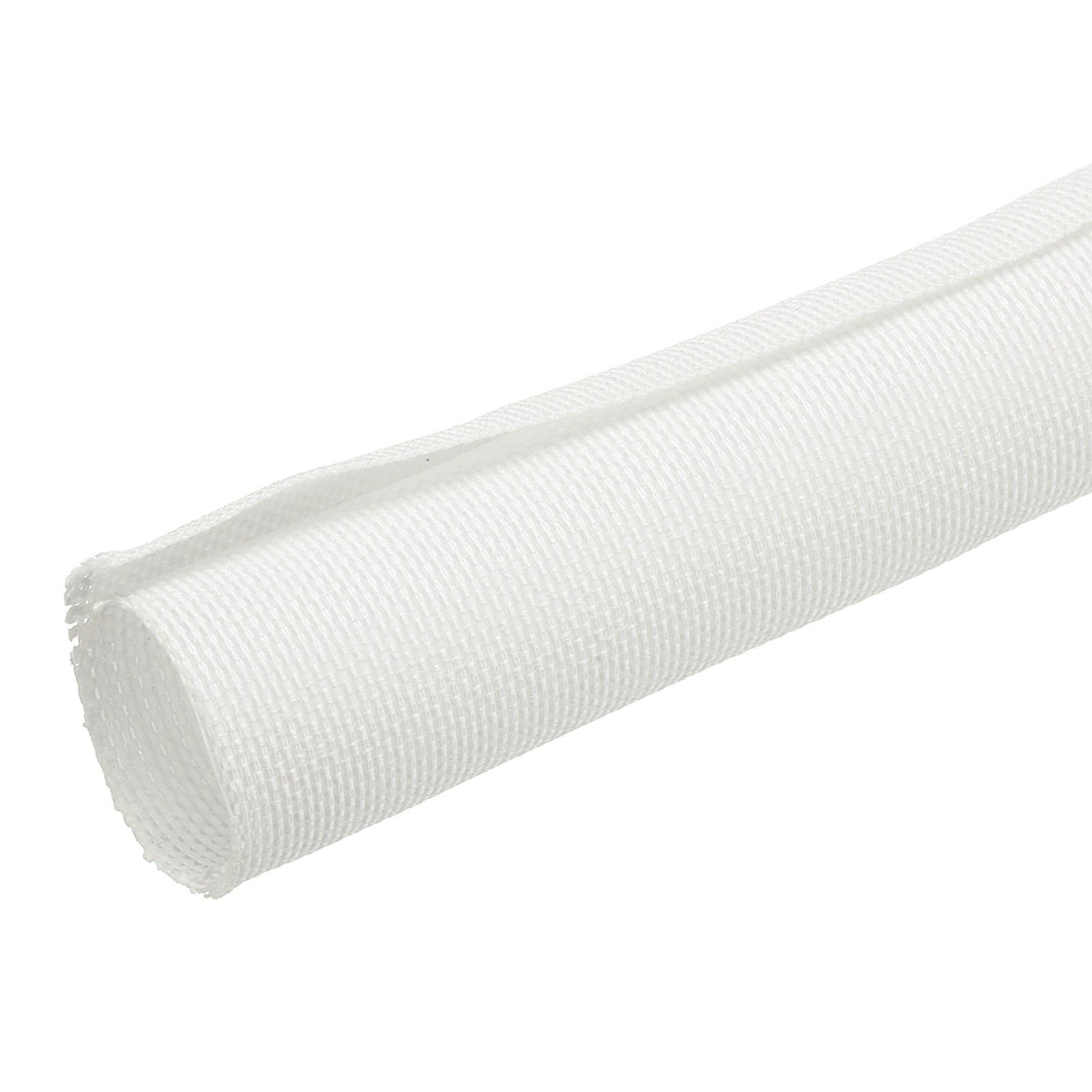 Wire Split Braided Cable Management Sleeve, White (3/4" - 7 Feet)