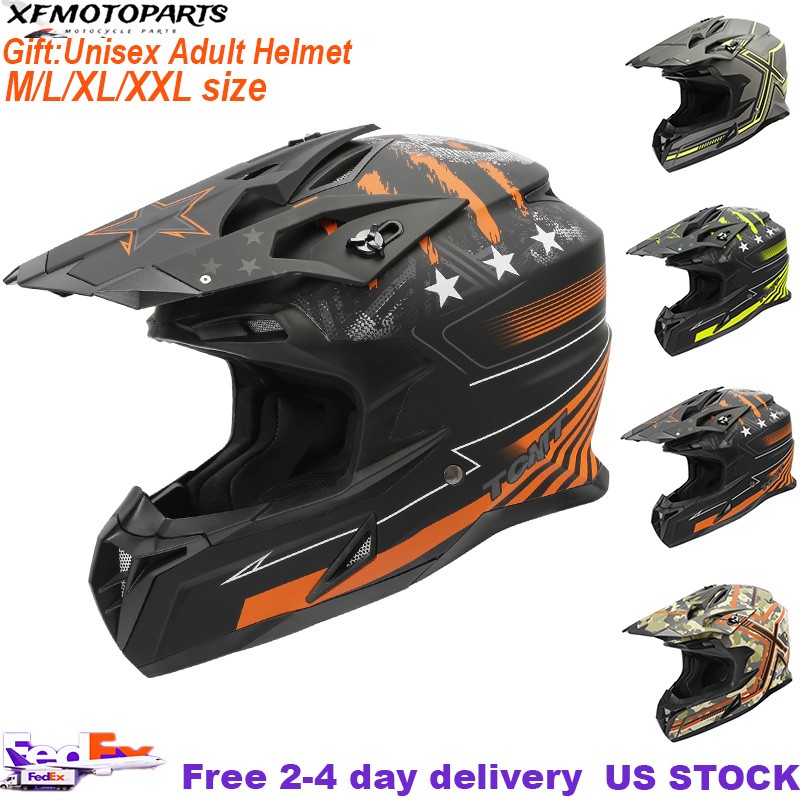 Unisex Adult Helmet Off Road Dirt Bike UTV Racing Motocross M/L/XL/XXL DOT