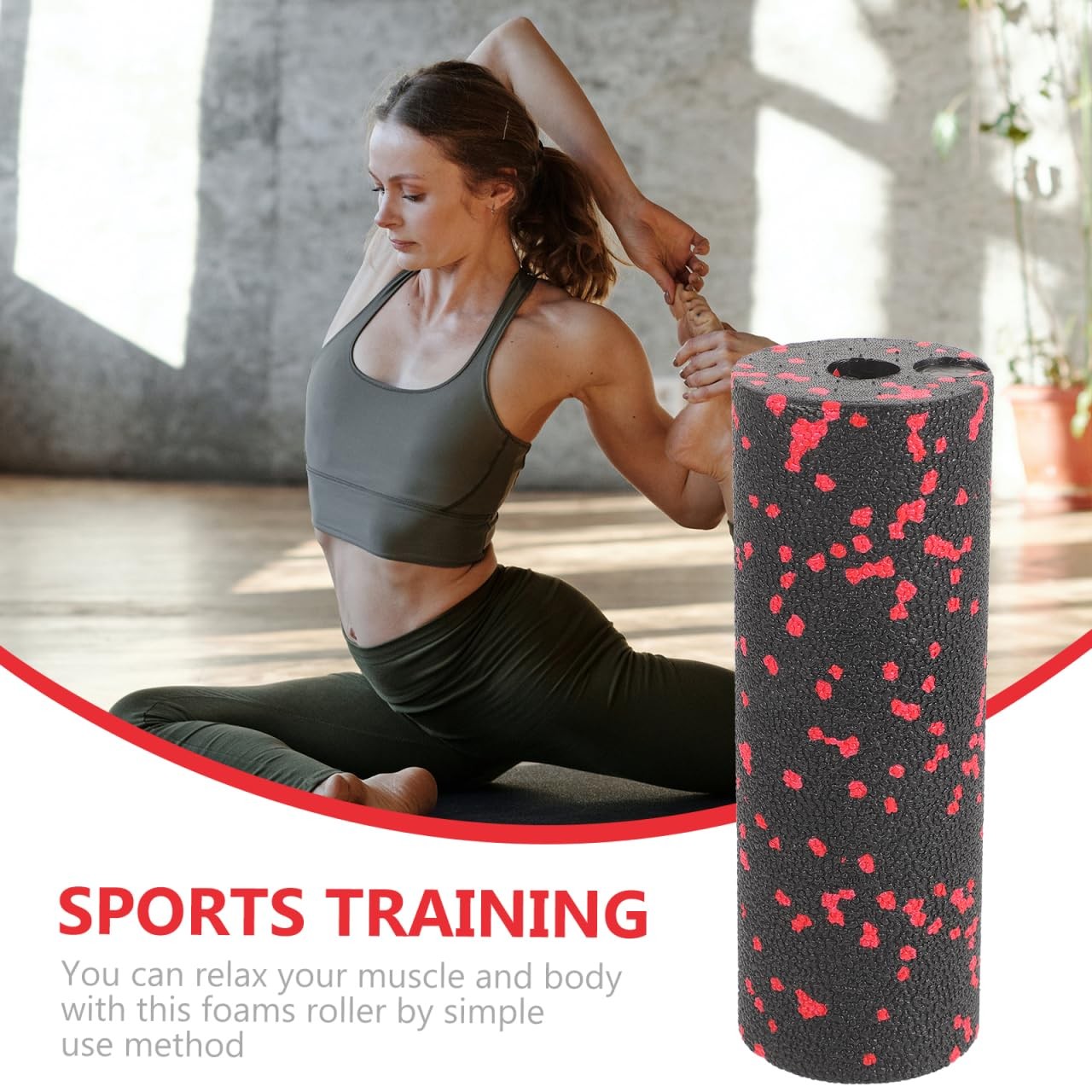 POPETPOP Mini Foam Roller 5.9In EPP High-Density Trigger Point As Shown