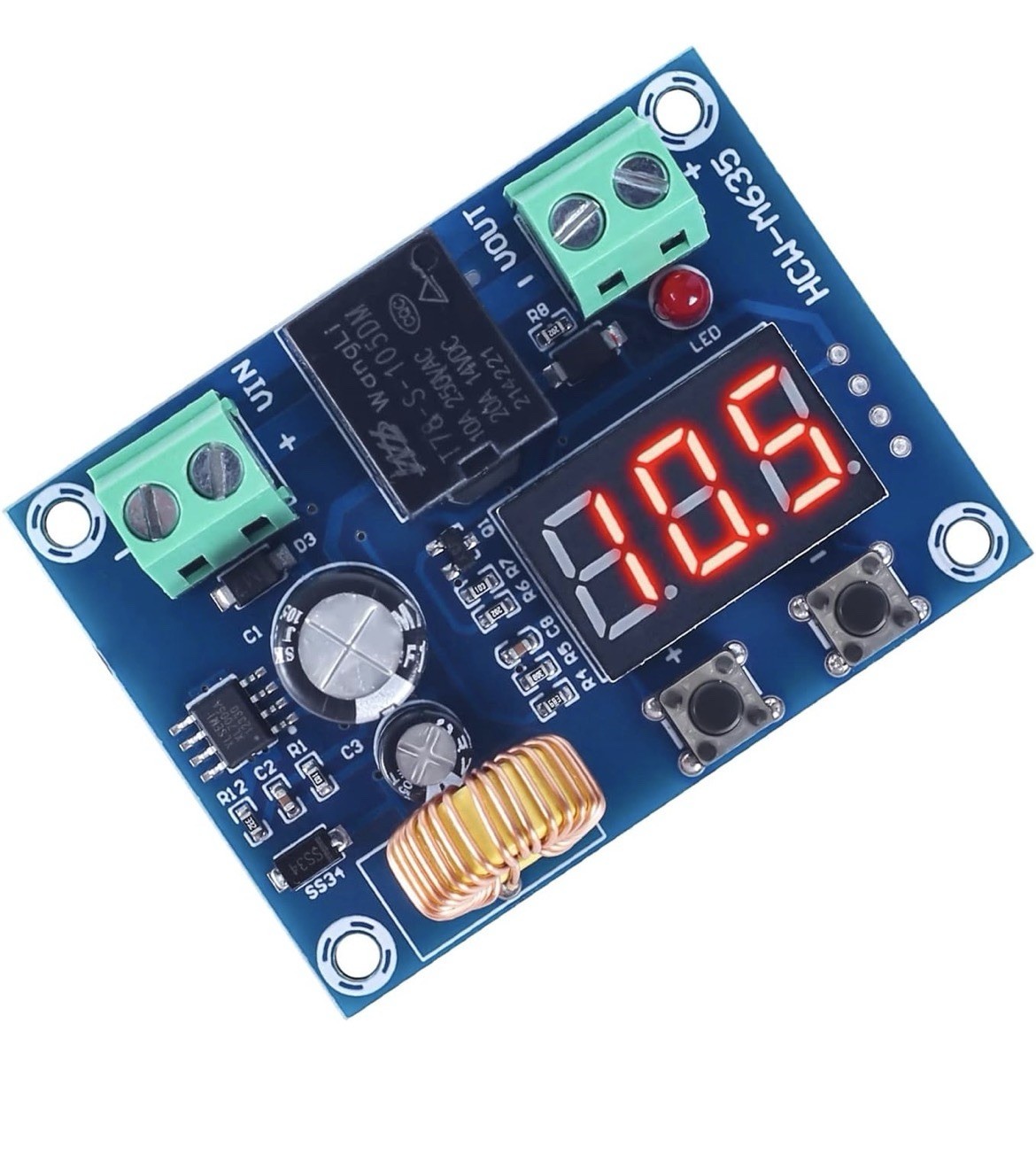 ICSTATION Digital Low Voltage Protector, DC 12-36V 20A Low Voltage Cutoff Dis...