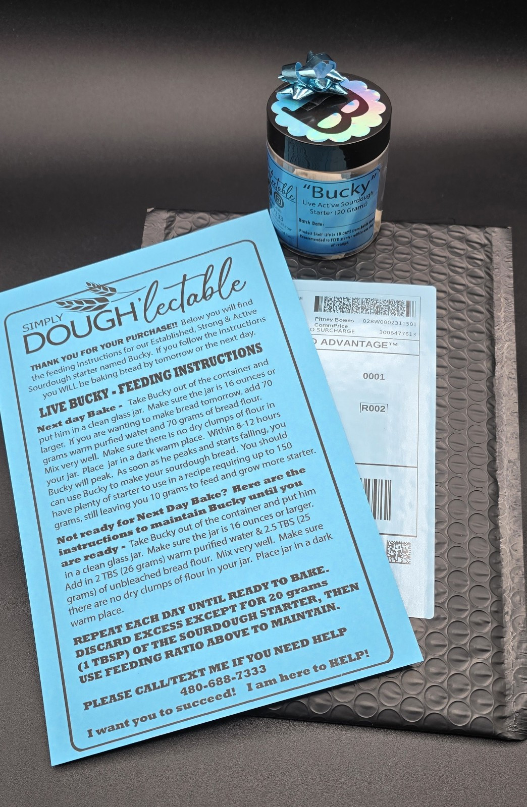 LIVE SOURDOUGH STARTER (Bucky) - Make Dough Next Day Active, Established, Strong