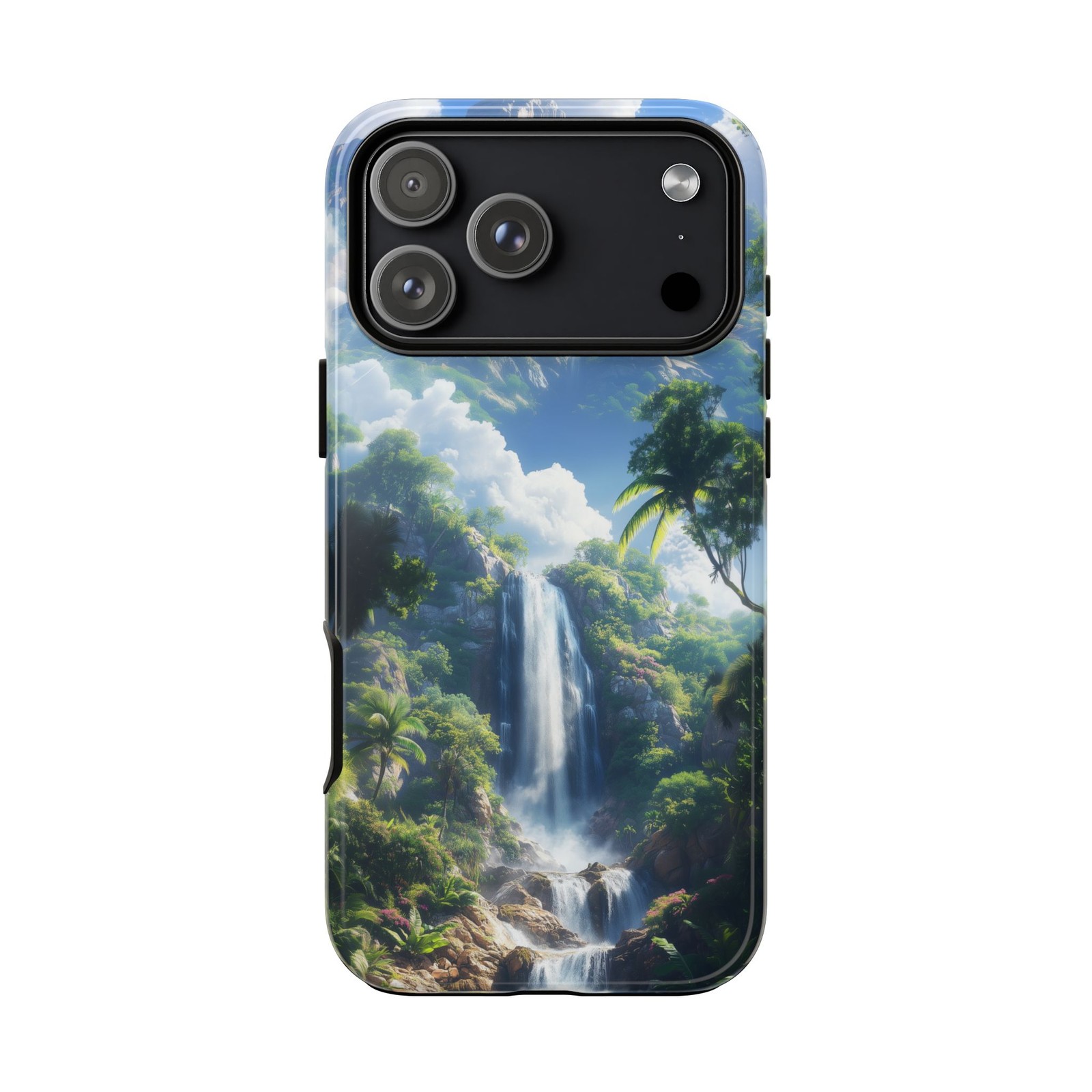 Phone Ink - iPhone/Galaxy/Pixel - Tough Case - Waterfall Mountain Nature