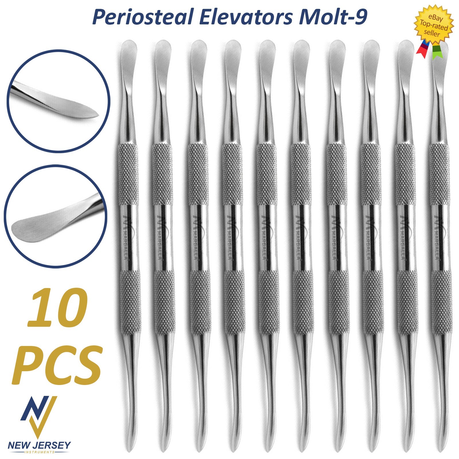 Periosteal Elevator Molt # 9 Dental Surgical Implant Stainless Steel Instruments