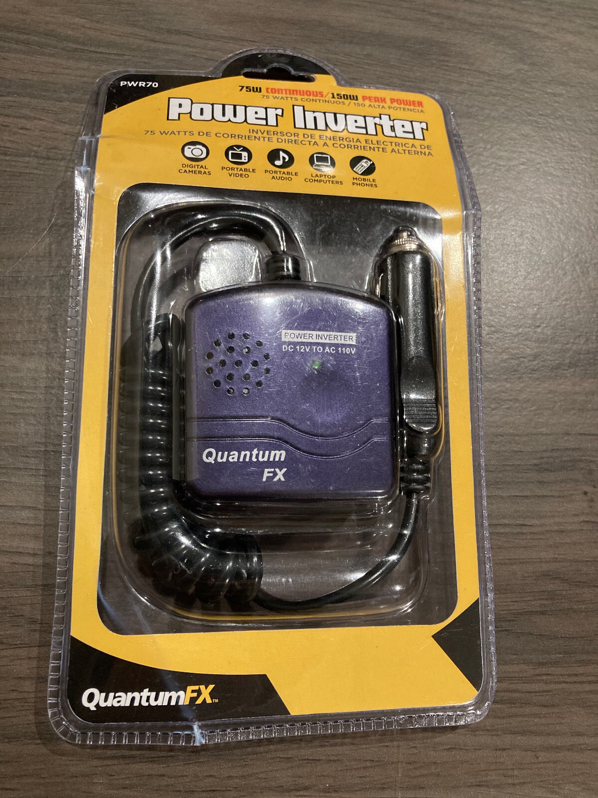 Quantum FX 75W Power Inverter DC 12V to 110V AC Car Vehicle