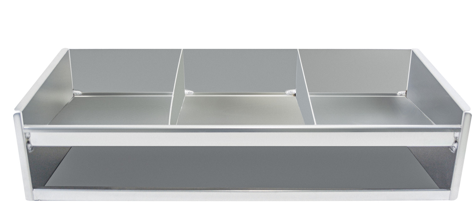 For Shop Garage Aluminum Helmet Bay Mount Triple Shelf Storage Gear Organizer