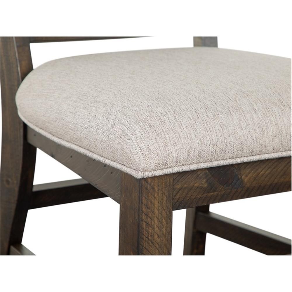 Bowery Hill Traditional Peppercorn Upholstered Side Chair Two Pack