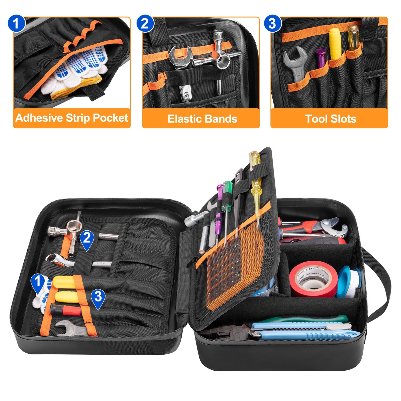 GRAOSO Water-resistant Utility Pouch, Multi-Purpose Tool Bag for Electronic, ...