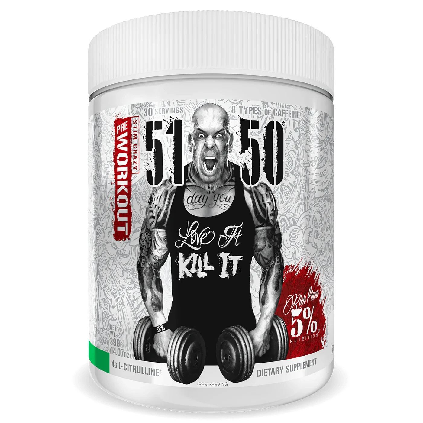 5% Nutrition 5150 Pre-Workout 30 Servings Green Apple [Best By 05/2028]