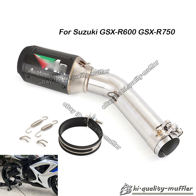 Exhaust Middle Link Pipe Muffler Tail Escape Slip For Suzuki GSXR600 GSXR750