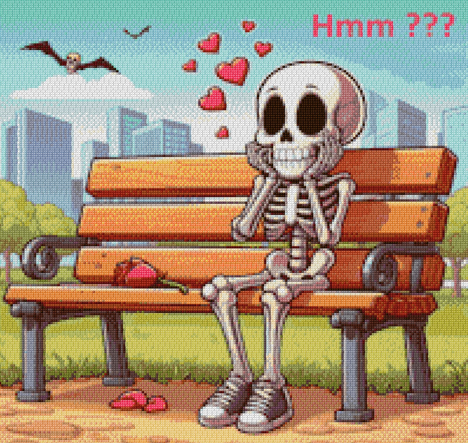 Waiting for Love Cross Stitch Design Photo Inc Pattern Keeper File Full Coverage
