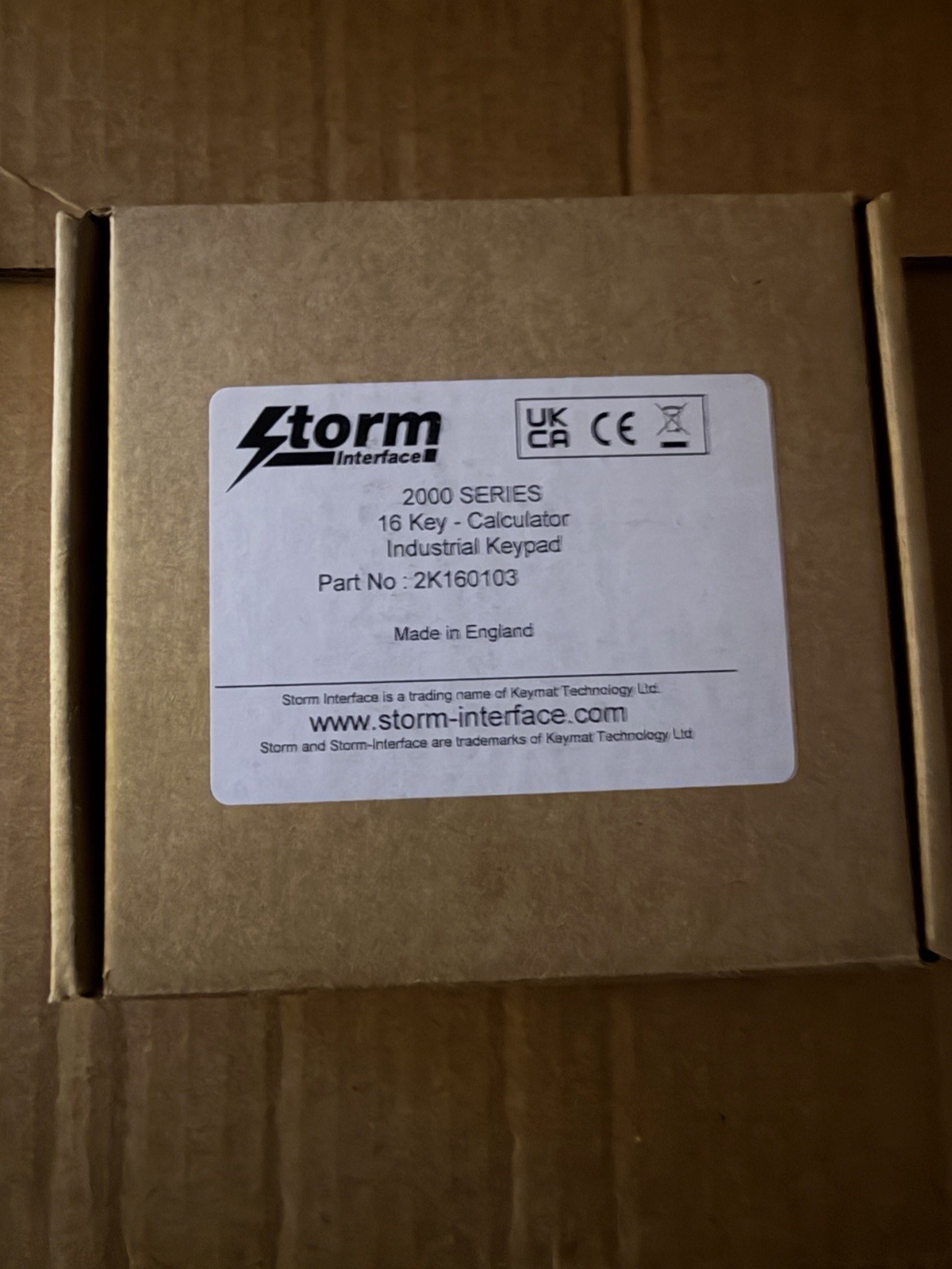 Storm Interface keypad 2K160103